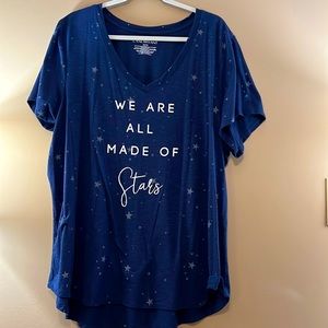 Lane Bryant “ We are all made of stars” tee, size 22/24